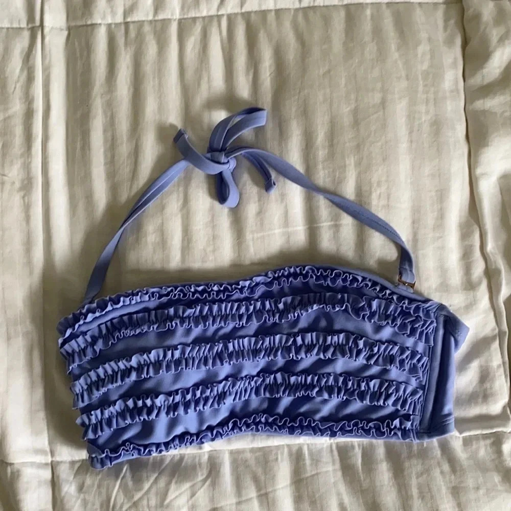 Shade & Shore Purple Bikini Top size small removable strap